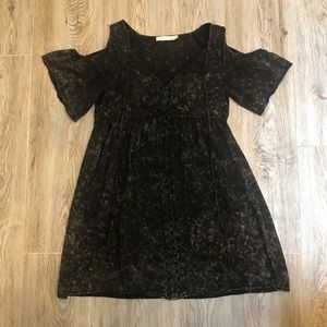 Paper crane cold shoulder dress